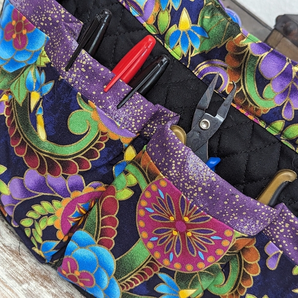 Hand Crafted Floral Design Bingo/Tote Bag 100% Cotton - Picture 4 of 6